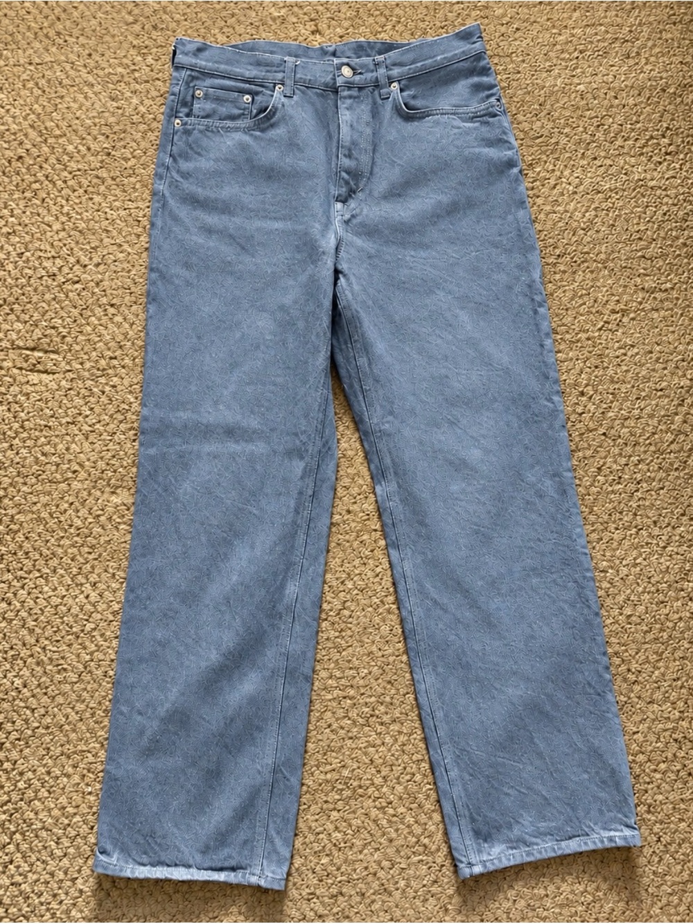 COS Blue-Grey High-Rise Straight-Leg Jeans